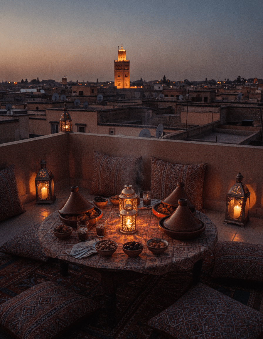 Dinner on the rooftop